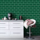 Papel De Parede Tijolo Ret Verde - 0 50 X 3 00 Metros