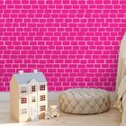 Papel De Parede Tijolos 2d Rosa - 0 50 X 3 00 Metros