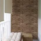 Papel De Parede Tijolos De Pedra Marrom-60x300cm