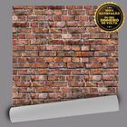 Papel De Parede Tijolos Old Dark - 0 50 X 2 50 Metros