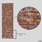 Papel De Parede Tijolos Old Dark - 0 50 X 2 50 Metros