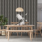 Papel De Parede Tipo Ripado Madeira Natural Cinza Quarto 10m