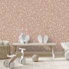 Papel de Parede TNT Azalea Folhagem Rosa 0,53x10,05m Inspire