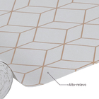 Papel de Parede TNT Myrtle Geo Grey Cinza 53cmx10m