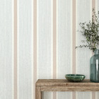 Papel de Parede TNT Vinílico Oceane Listras Bege e Azul Claro 0,53x10m Inspire