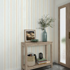 Papel de Parede TNT Vinílico Oceane Listras Bege e Azul Claro 0,53x10m Inspire