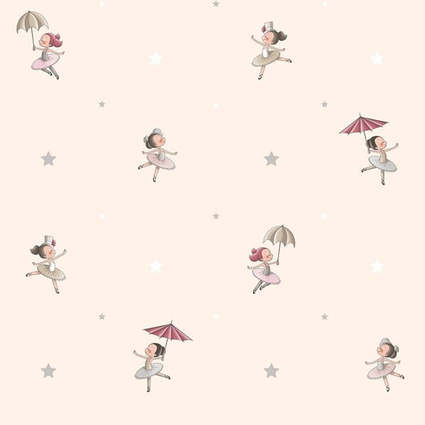 Papel De Parede Treboli Creme Bailarinas 5823 - Rolo: 10m X 0
