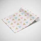 Papel De Parede Triângulos Gold Rosa E Verde-60x300cm