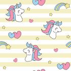 Papel De Parede Unicórnio Candy Clean - 0 50 X 3 00 Metros