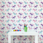 Papel De Parede Unicornio Poá Adesivo 2,70x0,57m