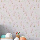 Papel De Parede Ursinho Infantil Auto Adesivo Balões Rosa Qua