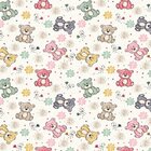 Papel De Parede Ursos Coloridos Infantil 2,70x0,57m