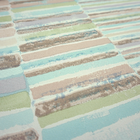 Papel De Parede Verde Água Cimento Queimado Pastilhas 4m²