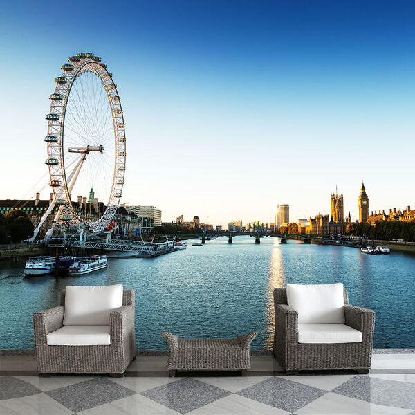 Papel De Parede Viagem Londres Inglaterra Sala Adesivo - 363p