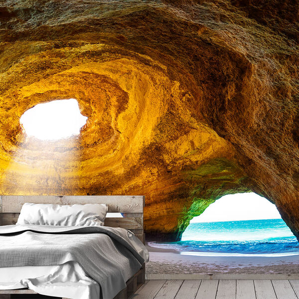 Papel De Parede Viagem Portugal Caverna Sala Painel - 366pcp