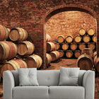 Papel De Parede Vinho Barril Bebida Vinícola Sala Adesivo - 2