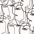 Papel De Parede Vinil Autocolante Elegance Faces