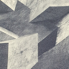 Papel De Parede Vinílico 3d Geométrico Cinza Com Brilho