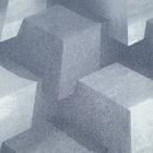 Papel De Parede Vinílico 3d Geométrico Cinza Escuro