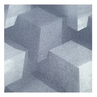 Papel De Parede Vinílico 3d Geométrico Cinza Escuro