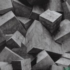 Papel De Parede Vinílico 3d Geométrico Preto Com Brilho