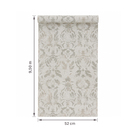 Papel de Parede Vinílico Arabesco Neoclássico Bege 52cmx9,5m