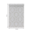 Papel de Parede Vinílico Arabescos Cinza Claro 52cmx10m