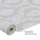 Papel de Parede Vinílico Arabescos Cinza Claro 52cmx10m