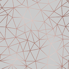 Papel De Parede Vinilico Cinza Fios Rosé Geométrico Sala 6m