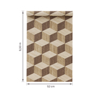 Papel de Parede Vinílico Degraus Marrom e Bege 52cmx9,5m