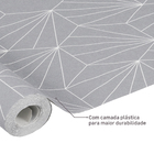 Papel de Parede Vinílico Dente de Leão Cinza e Branco 53cmx10m Inspire