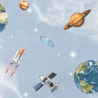 Papel de Parede Vinílico Espaço Azul 52cmx9,5m