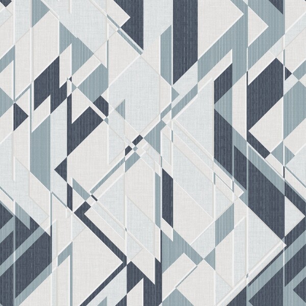 Papel de Parede Vinílico Essential Azul e Cinza 10x0,53m Wiler-K