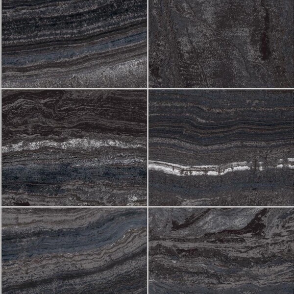 Papel de Parede Vinílico Essential Abstrato Preto Mármore 10x0,53m Wiler-K