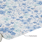 Papel de Parede Vinílico Flores Azul e Verde 52cmx9,5m