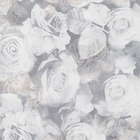 Papel de Parede Vinílico Flores Cinza e Dourado 53cmx10m