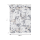 Papel de Parede Vinílico Flores Cinza e Dourado 53cmx10m