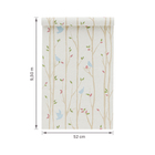 Papel de Parede Vinílico Floresta Bege e Verde 52cmx9,5m