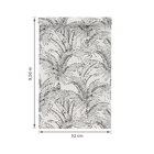 Papel de Parede Vinílico Folhagem Nanquim Preto e Bege 52cmx9,5m