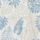 Papel de Parede Vinílico Folhas Bege e Verde 52cmx9,5m