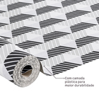 Papel de Parede Vinílico Geométrico 3D Cinza Branco 52cmx9,5m