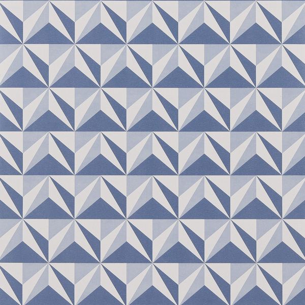 Papel de Parede Vinilico Geometrico Azul 53cmx9,5m