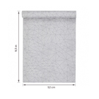 Papel de Parede Vinílico Geométrico Veios Cinza 52cmx9,5m