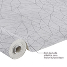 Papel de Parede Vinílico Geométrico Veios Cinza 52cmx9,5m
