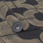 Papel de Parede Vinílico Grace Preto e Dourado 0,53x10,05m Inspire