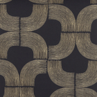 Papel de Parede Vinílico Grace Preto e Dourado 0,53x10,05m Inspire