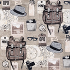 Papel De Parede Vinílico Importado 9,5mX53cm - Estampa Retrô