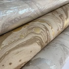 Papel De Parede Vinílico Importado Lavável Abstrato Dourado e