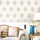 Papel De Parede Vinílico Importado Lavavel Arabesco Dourado e