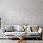 Papel De Parede Vinílico Importado Lavável Linho Cinza Sn8005